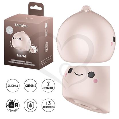 Mochi succionador estimulador de clitoris y carga USB